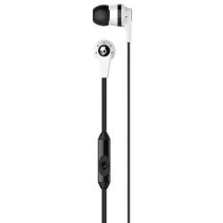 Skullcandy S2IKFY-074 Inkd 2.0 Earbud Headphones with Mic (White/Black) Open Box