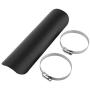 Universal Motorcycle Motorbike Exhaust Muffler Pipe Heat Shield Heat Insulation Cover Heel Guard Flame Staight Metal Exhaust Heat Shield Cover(Black)