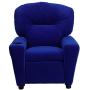 Flash Furniture Contemporary Blue Microfiber Kids Recliner with Cup Holder