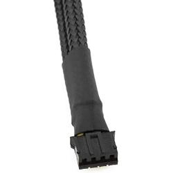 CRJ 4-Pin PWM GPU Dual Fan Splitter Adapter Cable All Black Sleeved for Graphics Cards