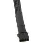 CRJ 4-Pin PWM GPU Dual Fan Splitter Adapter Cable All Black Sleeved for Graphics Cards