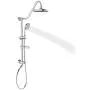 PULSE ShowerSpas 1011-CH-1.8GPM Kauai III Shower System, with 8'' Rain Showerhead, 5-Function Hand Shower, Adjustable Slide Bar and Soap Dish, Polished Chrome, 1.8 GPM