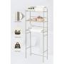 HomeBase 3 Tier Over The Toilet Bathroom Space Saver, 23'' L X 10.2'' D X 59.6'' H, Bathroom Shelf, 3 Metal Organizer-Satin Nickel