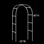 BalsaCircle White Decorative Metal Wedding Arch for Ceremony Outdoor Indoor Bridal Party Photo Booth Decorations