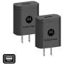 [2-Pack] Motorola TurboPower 18 QC3.0 Chargers with long 6.6 foot USB-A to USB-C cables for Moto Z, Z2, Z3, X4, Motorola One, One Power, G7, G7 Play, G7 Plus,G6, G6 Plus [NOT for G6 Play] (Retail Box)