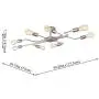 mirrea Modern Industrial Semi-Flush Mount Metal Ceiling Lighting for Rectangular Room 8 Lights (Brushed Nickel) mirrea Modern Industrial Semi-Flush Mount Metal Ceiling Lighting for Rectangular Room 8 Lights (Brushed Nickel)
