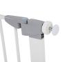 Metal Baby Gate Pet Gate 27-32 Inch Extra Wide Pressure Mounted Dog Gate for Stairs & Doorways Baby Gate with Door Walk Through Easy Step NO Need Tools NO Drilling, Adjustable Size (Metal Gate)