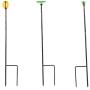 Topadorn Garden Stake Outdoor Plant Pick Cute Metal Stick Fleur de Lis Art Ornament Decor for Lawn Yard Patio, 3 Set, 2.25'' W x 2.25'' D x 25'' H