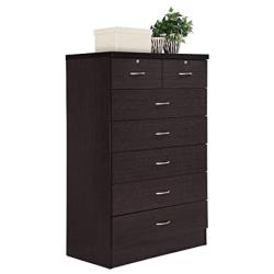 Hodedah HI70DR Chocolate Hodeida 7 with Locks On 2-Top Chest of Drawers