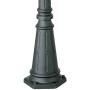 Hepworth Outdoor Post and Cap Base Black Iron Pole 76 3/4'' for Exterior House Porch Yard - John Timberland