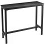 Mr IRONSTONE Bar Table, 47” Rectangular Kitchen Pub Dining Coffee Table High Writing Computer Table, for Narrow Space, Living Room, Dining Room-Sturdy Metal Frame, Easy Assembly, Industrial Design