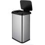 Glad Stainless Steel Sensor Trash Can with Clorox Odor Protection | Touchless Metal Kitchen Garbage Bin with Soft Close Lid and Waste Bag Roll Holder, 20 Gallon