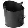 Mind Reader ASHBUCK-BLK Large Fire Place Ash Bucket, Pellet Bucket, Black