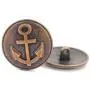 Bezelry 12 Pieces Anchor Metal Shank Buttons 25mm (1 inch) (Antique Copper) Bezelry 12 Pieces Anchor Metal Shank Buttons 25mm (1 inch) (Antique Copper)