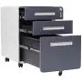 File Cabinet Mobile, Merax 3 Drawer Metal Pedestal Filing Cabinets with 2 Lock Keys, 5 Rolling Casters, Fully Assembled Storage for Home Office Modern Vertical Hanging Folders A4 Letter Size (Gray) File Cabinet Mobile, Merax 3 Drawer Metal Pedestal Filing Cabinets with 2 Lock Keys, 5 Rolling Casters, Fully Assembled Storage for Home Office Modern Vertical Hanging Folders A4 Letter Size (Gray)