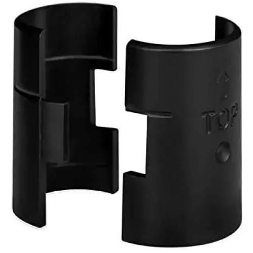 DuraSteel Wire Shelving Shelf Lock Clips / Shelving Sleeves - Fits with Thunder Group, Alera, Honey Can Do, Eagle, Regency, Metro and more - For 1'' Post, Plastic, Black, Pack of 24 Pcs