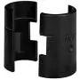 DuraSteel Wire Shelving Shelf Lock Clips / Shelving Sleeves - Fits with Thunder Group, Alera, Honey Can Do, Eagle, Regency, Metro and more - For 1'' Post, Plastic, Black, Pack of 24 Pcs