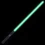 KYBERS RGB 11 Colors Changeable Lightsaber Metal Aluminum Hilt Light Saber with 3 Mode Sound Force FX Dueling Lightsaber Black hilt (Basic-SC-Black-RGB)