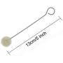 25 Pieces Wool Daubers Ball Brush Leather Dye Tool with Metal Handle Applicator for DIY Crafts Projects