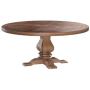 Coaster Home Furnishings Florence Round Pedestal Dining Table Rustic Smoke