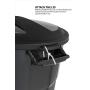 United Solutions TI0065 32 Gallon Outdoor Waste Garbage Bin, 6 Pack, Easy to Carry Pass-Through Handles & Attachable Click Lock Lid, Black, 32 Gal