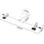 Metal Slacks Skirts Hangers, Space Saving Pants Hangers for Children Heavy Duty Skirts Hangers with 2 Adjustable Non Slip Clips, A Pack of 15 Flexible Hangers for Skirts, Pants, Slacks, Shorts