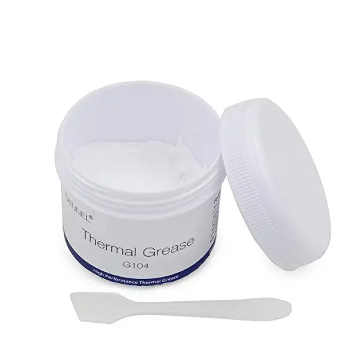 GENNEL 100 Grams White Thermal Compound Paste, Silicone Heatsink Grease for CPU Radiator Coolers LED Chipset Cooling GENNEL 100 Grams White Thermal Compound Paste, Silicone Heatsink Grease for CPU Radiator Coolers LED Chipset Cooling