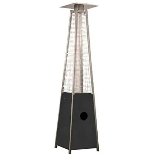 Hiland HLDSO1-GTCB 91-Inch Tall Quartz Glass Tube Heater - Hammered Silver Hiland HLDSO1-GTCB 91-Inch Tall Quartz Glass Tube Heater - Hammered Silver