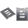 Pasow 2 Pack 2.5'' to 3.5'' SSD HDD Hard Disk Drive Bays Holder Metal Mounting Bracket Adapter for PC (Bracket)