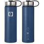 IRON °FLASK Sports Water Bottle - 14oz,18oz,22oz,32oz,40oz, or 64oz, 3 Lids (Spout Lid), Vacuum Insulated Stainless Steel, Hot, Modern, Simple Thermo Mug, Hydro Metal Canteen (22 Oz, Twilight Blue)