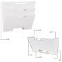 Wallniture Lisbon Wall File Holder Organizer for Office Storage, 3-Tier Mail and Magazine Holder Metal White