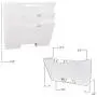 Wallniture Lisbon Wall File Holder Organizer for Office Storage, 3-Tier Mail and Magazine Holder Metal White