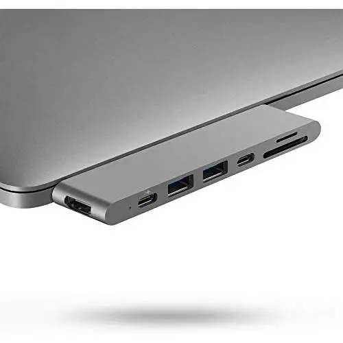 Purgo USB C Hub Adapter for MacBook Pro M1 2020 and MacBook Air M1 2020, with HDMI, 100W PD, TB 3, 2 USB 3.0 and SD/Micro Card Readers – Space Grey (PG-TC401) Purgo USB C Hub Adapter for MacBook Pro M1 2020 and MacBook Air M1 2020, with HDMI, 100W PD, TB 3, 2 USB 3.0 and SD/Micro Card Readers – Space Grey (PG-TC401)