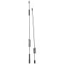 2Pcs RC Antenna, Black Metal Decoration Accessory Parts Simulation Antenna for Traxxas TRX-4 RC Crawler Car