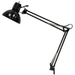 Studio Designs Swing Arm Lamp with 13-watt CFL Bulb, Black