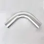 OD 3''(76mm), 90 Degree Bend Elbow 3 Inch Aluminum Pipe Tube, Leg Length 4'' (100mm), Intercooler Pipe High Class Brushed Treatment Tight Radius Air Intake Tube