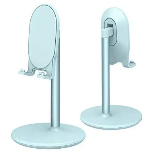Phone Stand for Desk, Cell Phone Stand Adjustable Desk Phone Holder Tablet Holder Phone Dock (Blue) Phone Stand for Desk, Cell Phone Stand Adjustable Desk Phone Holder Tablet Holder Phone Dock (Blue)