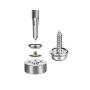 HOMEIDOL 150 Stainless Steel Marine Grade Canvas and Upholstery Boat Cover Snap Button Fastener Kit with 2Pcs Setting Tool (50 Sets) (Fastener Screw Snap Kit)