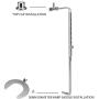 Lamp Shade Harp Bracket 6-10 inch Adjustable Holder Support and 3/8 inch Standard Saddle/E12/E26 Light Base UNO Fitter Adapter Converter Finial Set Parts, Tall 6 7 8 9 10 inch for Spider Shade