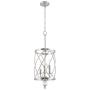 Kira Home Eleanor 13'' 3-Light Modern Foyer Light Pendant Chandelier, Cylinder Metal Shade, Adjustable Height, Brushed Nickel Finish