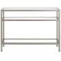 Henn&Hart AT0173 Industrial Console Sofa Table, 3-Tier Open Shelf Entryway/Hallway Table for Living Room, Multiple Co Modern Console Table, 42'', Silver