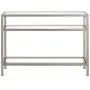 Henn&Hart AT0173 Industrial Console Sofa Table, 3-Tier Open Shelf Entryway/Hallway Table for Living Room, Multiple Co Modern Console Table, 42'', Silver