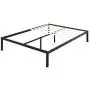 Olee Sleep 14 Inch Modern Metal Platform Bed Frame / Mattress Foundation / Wood Slat Support / No Box Spring Needed, Queen, Black