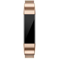 QusFy Metal Bands Compatible with Fitbit Alta/Alta HR, Fitbit Ace, Stainless Steel Metal Replacement Accessories Wristband Small Large for Women Men, Silver, Black, Rose Gold, Colorful, Champagne