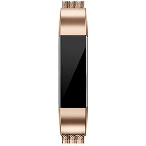 QusFy Metal Bands Compatible with Fitbit Alta/Alta HR, Fitbit Ace, Stainless Steel Metal Replacement Accessories Wristband Small Large for Women Men, Silver, Black, Rose Gold, Colorful, Champagne