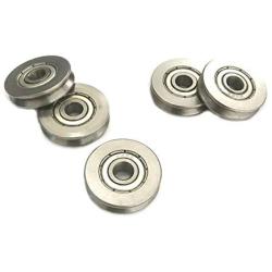 Bearing Steel V Groved Wire Pulley Bearing Wheels Roller 5x22x5mm, 5 Pcs