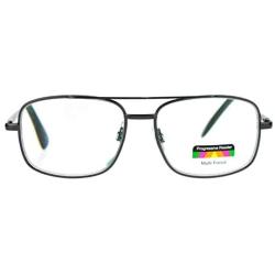 SA106 Rectangular Metal Frame Multi 3 Focus Progressive Reading Glasses
