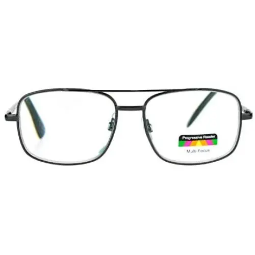 SA106 Rectangular Metal Frame Multi 3 Focus Progressive Reading Glasses