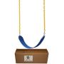 Jungle Gym Kingdom Swing Seat Heavy Duty 66'' Chain Plastic Coated - Playground Swing Set Accessories Replacement (Blue)