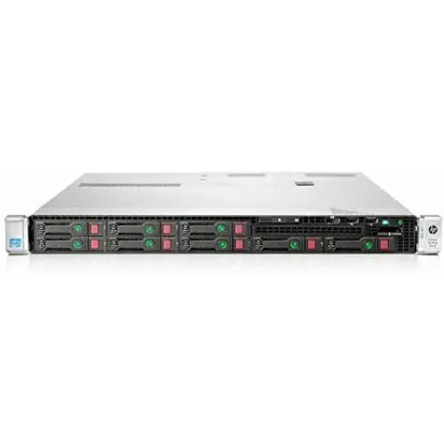 HP ProLiant DL360p Gen8 1U RackMount 64-bit Server with 2×6-Core E5-2640 Xeon 2.5GHz CPUs + 64GB PC3-10600R RAM + 8×300GB 10K SAS SFF HDD, P420i RAID, 4×GigaBit NIC, 2×Power Supplies, NO OS (Renewed)